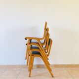 Set of 4 vintage chairs shade of 1960 grey