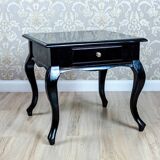 20th Century Black Side Table-Nightstand, 1950s