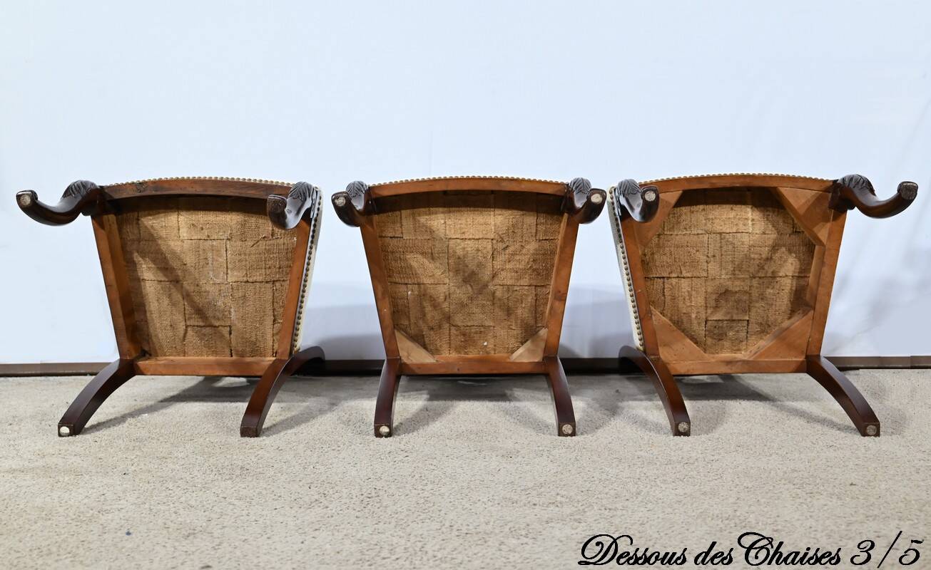 Suite of 5 Cuban Mahogany Chairs, Restoration Period – Early 19th Century