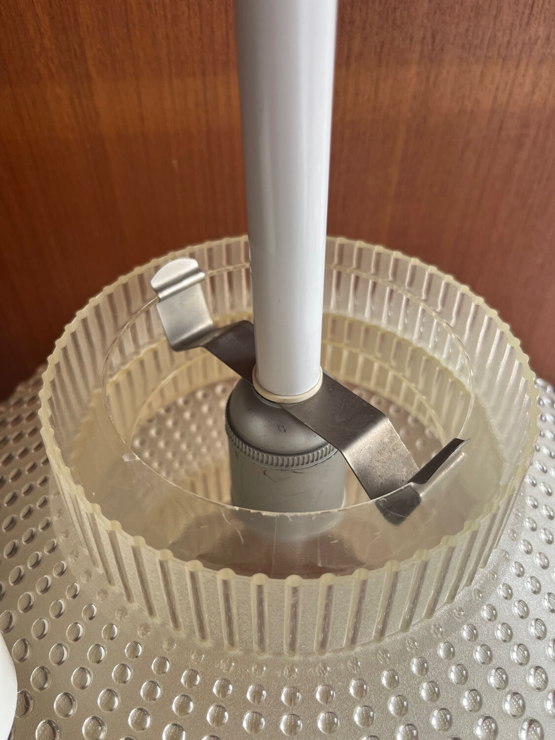 Vintage plastic lamp, space age, op art, 1960s / 1970s