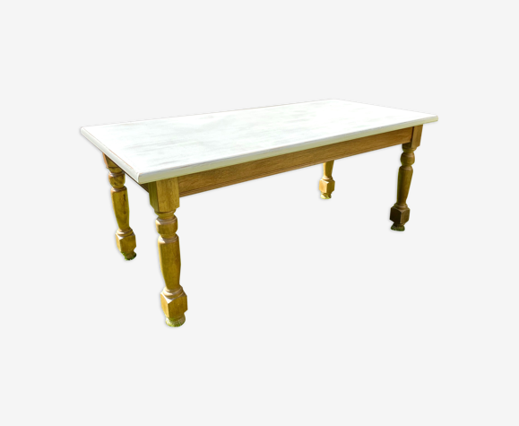 Table de ferme vintage chêne 180cm