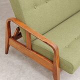 Green Banquette Daybed from Czechoslovakia 1960