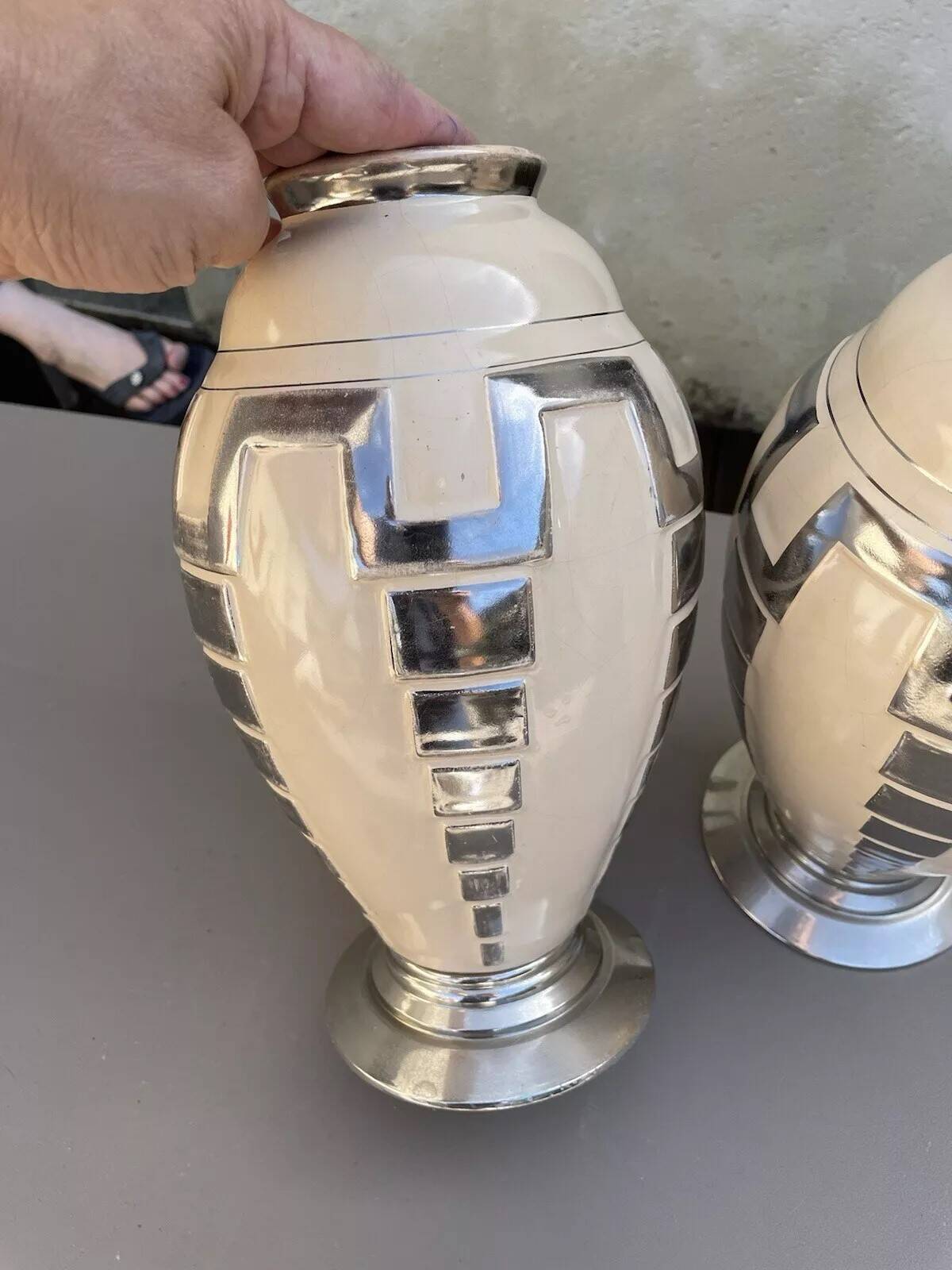 Pair of art deco vases.