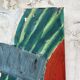 Vintage collage painting on canvas 1970