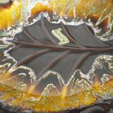 Vallauris dish, hand-made ceramic, leaf shape