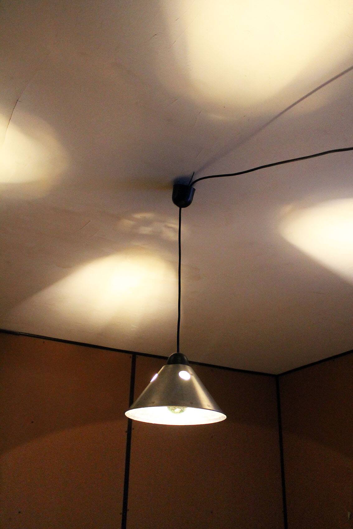 Suspension de style industriel en acier inox