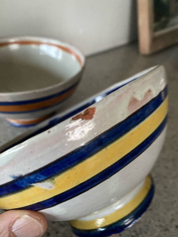 2 bols en faïence XIXème s.