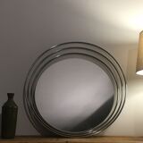 70's chrome round mirror - 64cm