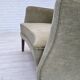 1960s, Danish curved 2-seater sofa, furniture velour, beech wood.