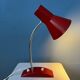 Flexible desk lamp vintage space age red