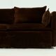 Rare 1970s brown velvet multifunctional modular sofa