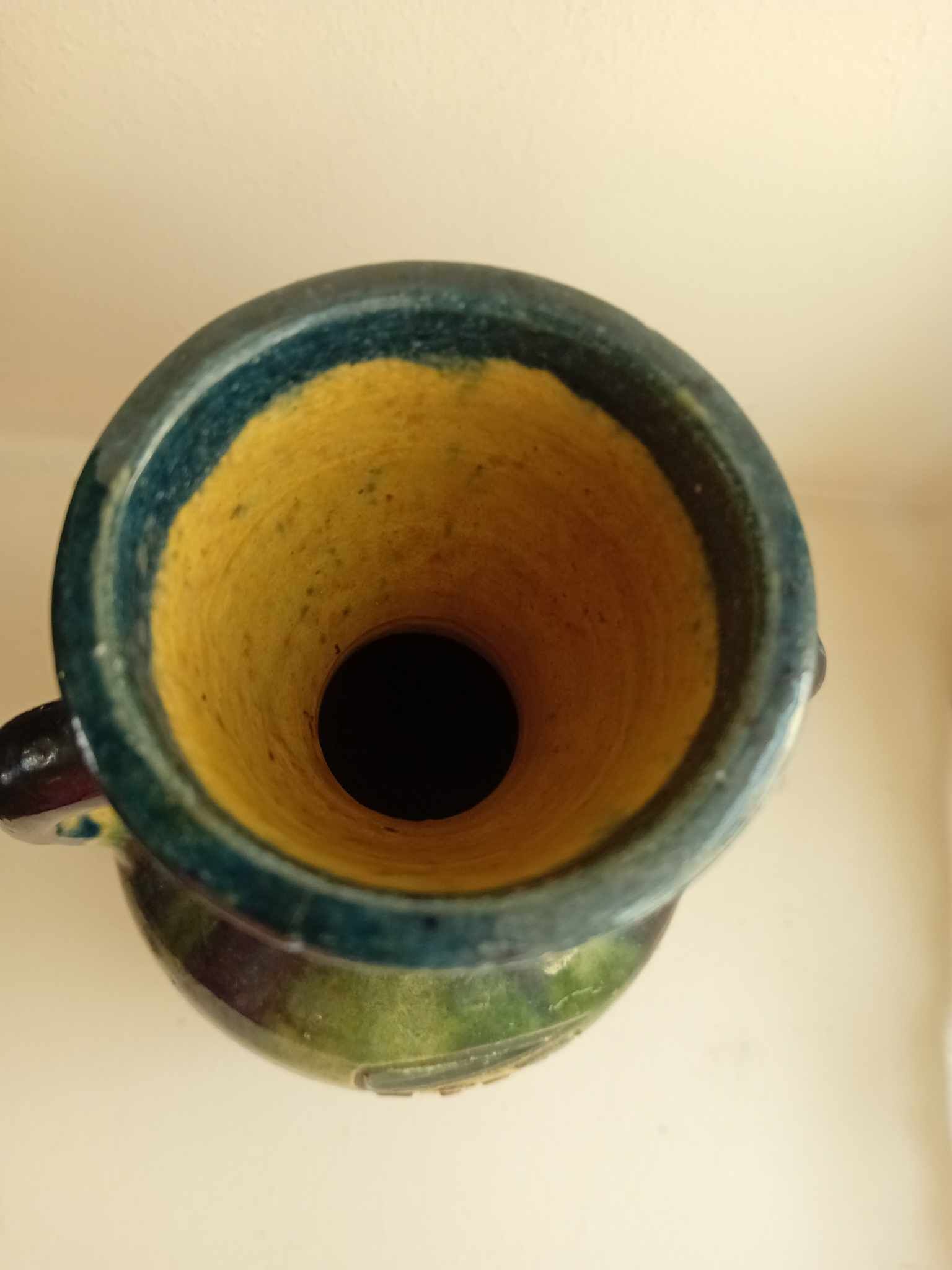 Vase in glazed sandstone torhout, flanders.