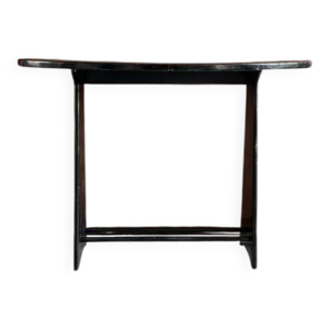 Console demi-lune vintage - bois noir