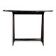 Console demi-lune vintage en bois laqué noir