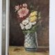 Still life with flowers, oil on canvas, signed, French school, 28 x 41 cm.