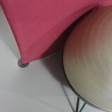 Italian modern bordeaux red ball chair san siro designed by fabrizio ballardini, 1995