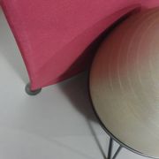 Italian modern bordeaux red ball chair san siro designed by fabrizio ballardini, 1995