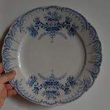 Pair of flat plates Terre de Fer "Régence" Saint-Amand & Hamage