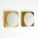 Two 1970s brass wall lamps by Rolf Krüger for Heinz Neuhaus Leuchten