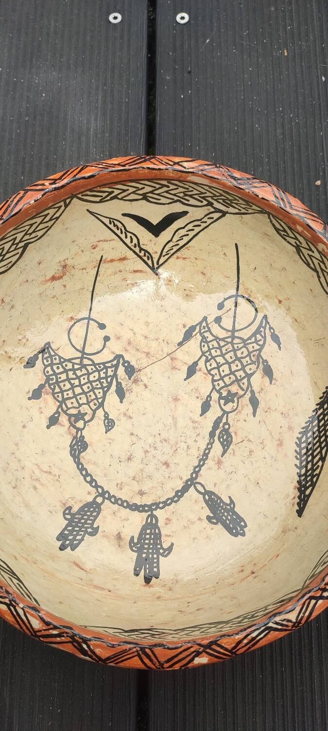 Old Berber craftsmanship salad bowl Kabylie Rif