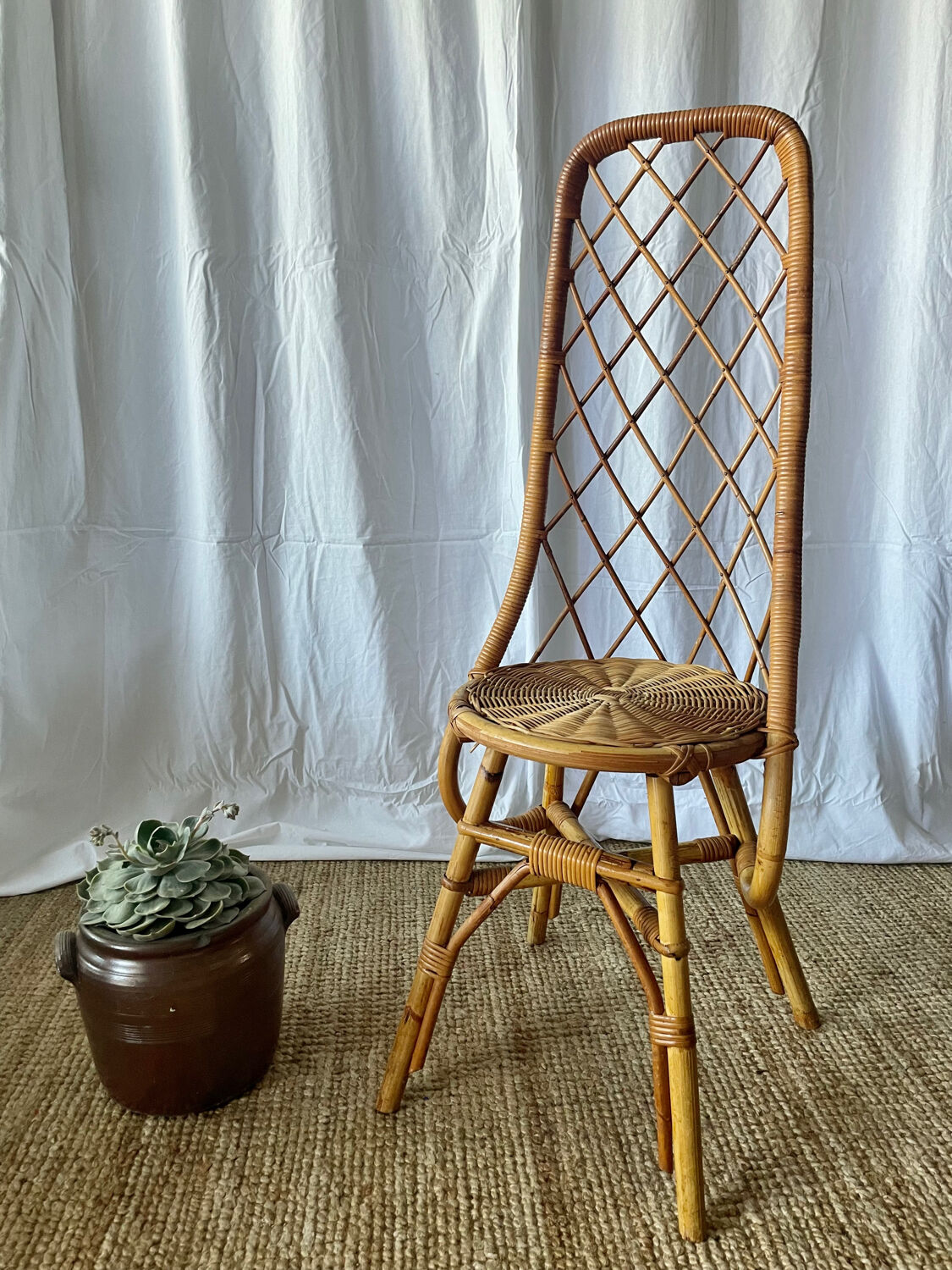 Vintage rattan chair 1960