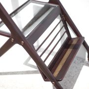 Serving rolling trolley, wood service, 50's