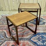 Set of 2 GPlan teak nesting tables from the 1970s