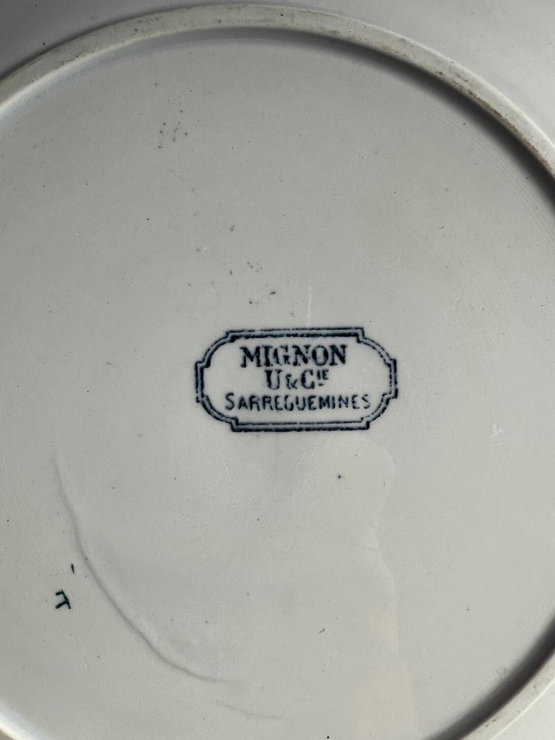 Cute iron earth plate Sarreguemines