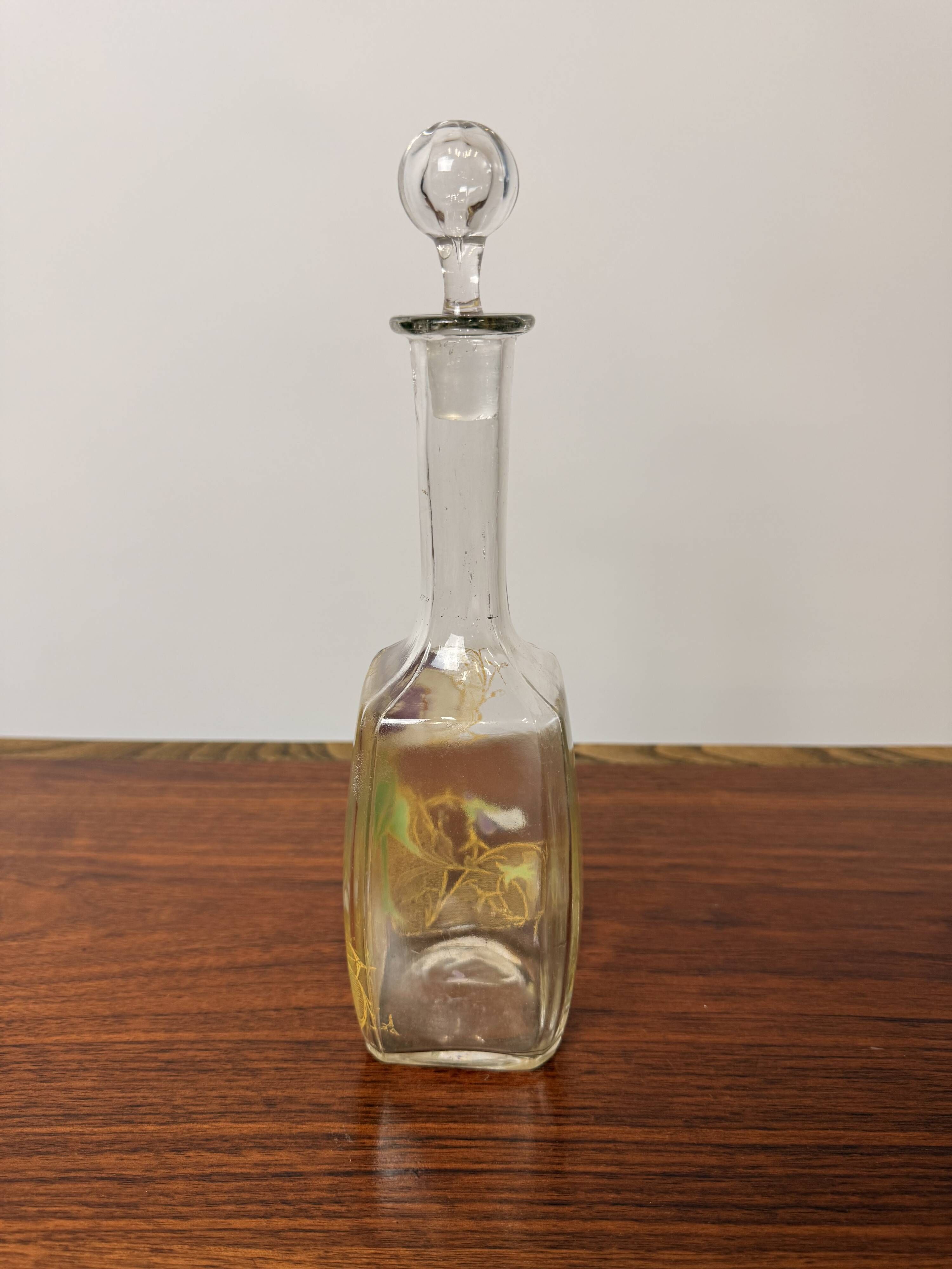 Antique Legras Carafe – Enamelled glass with floral decoration - Art Nouveau