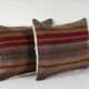 Set of 2 vintage kilim cushion covers 46x61 cm