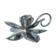Silver flower candle holder