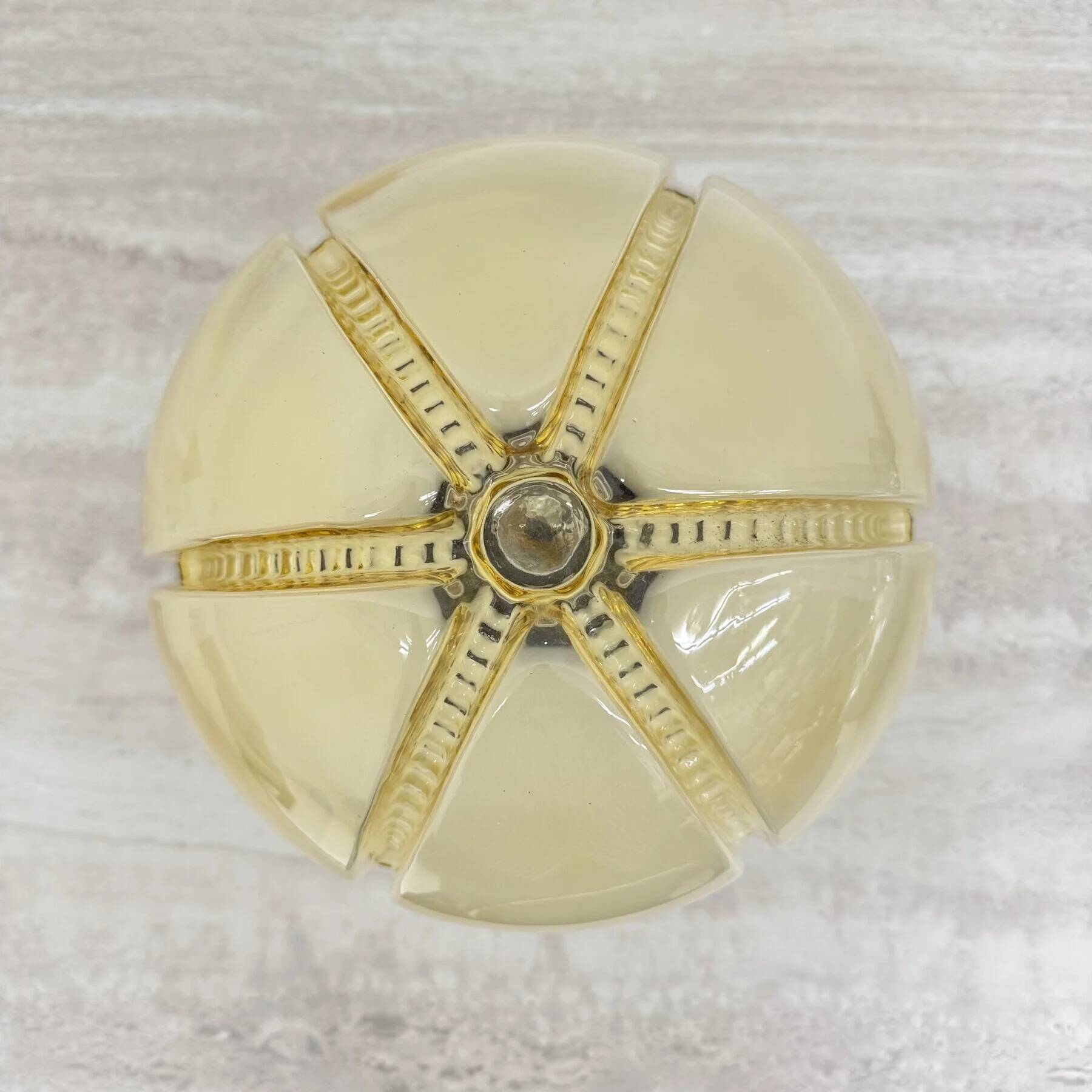Mid-century Italian glass ceiling lamp, 1970s