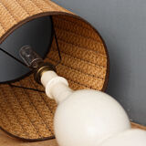 Lampe en bois tourné, design Philippe Capelle