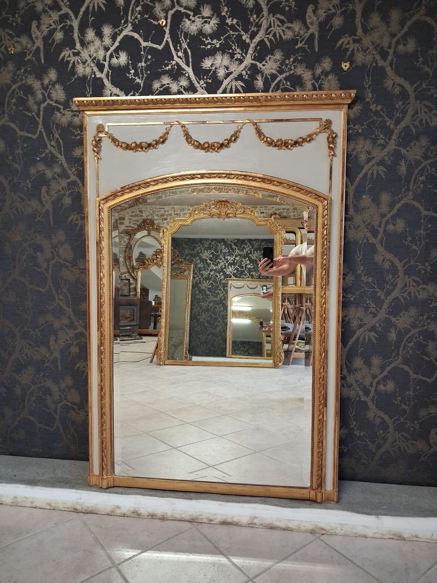Mirror/trumeau 155 x 102/106