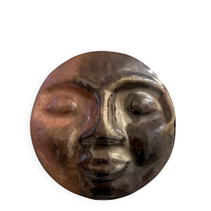 Sculpture visage laiton