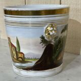 Cache pot Napoleon III late nineteenth porcelain