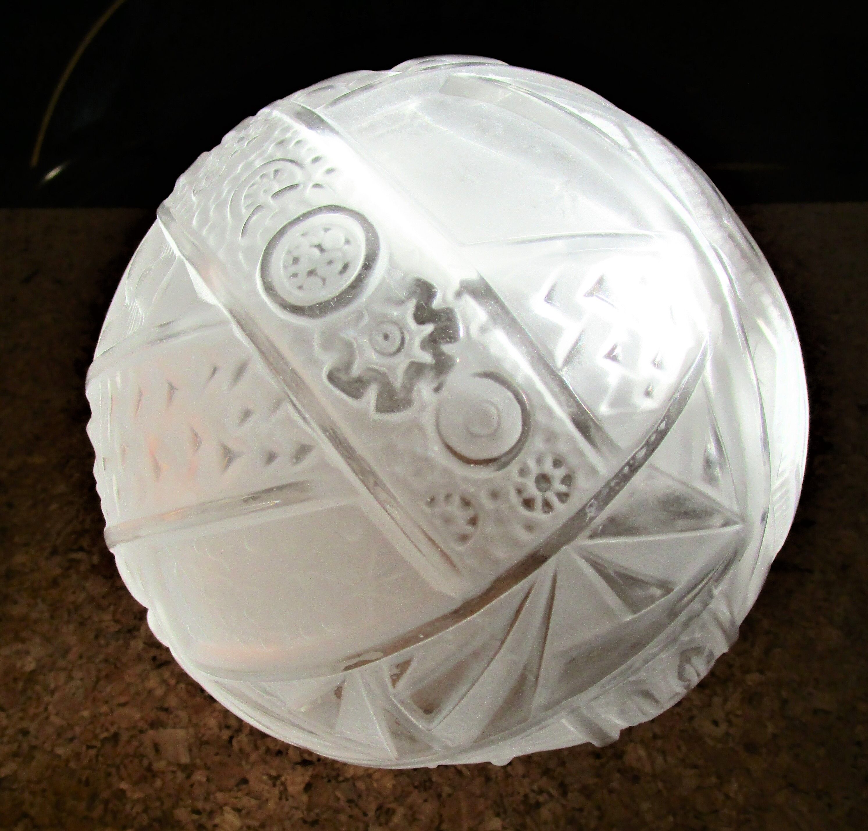 Globe glass ball Muller Brothers Art Deco 30s