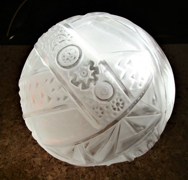 Globe verre boule Muller Frères Art Déco années 30