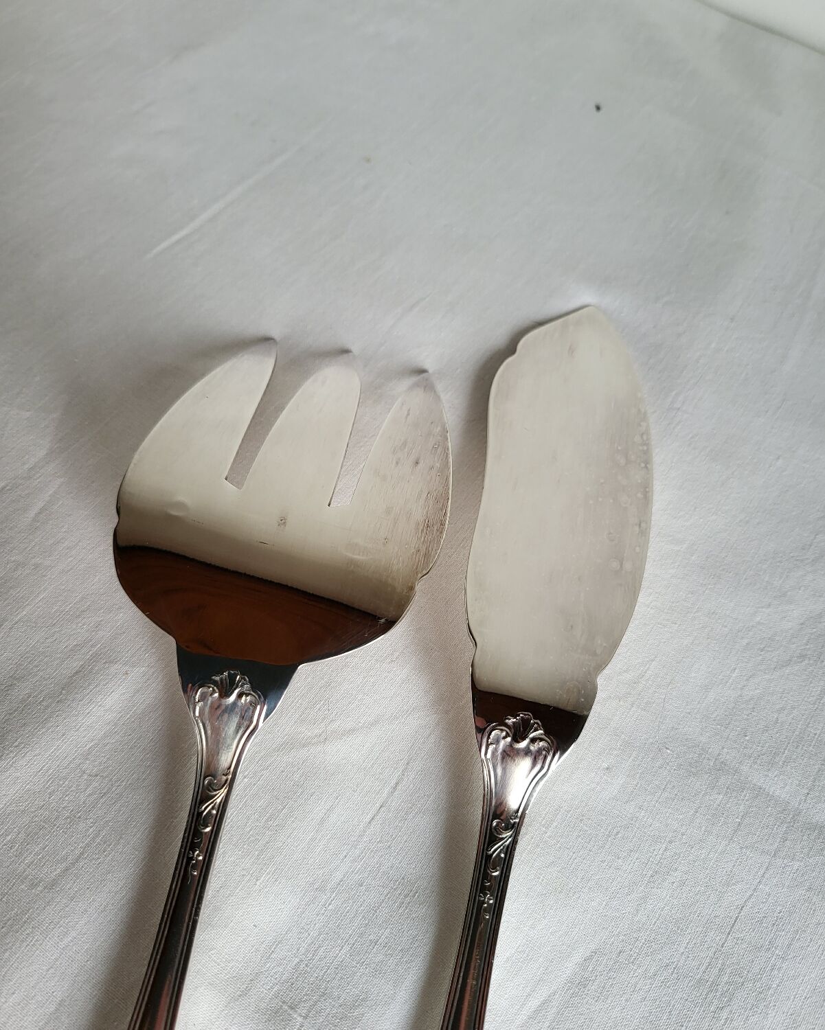 A Silver-Plated Fish Serving Set by Guildar