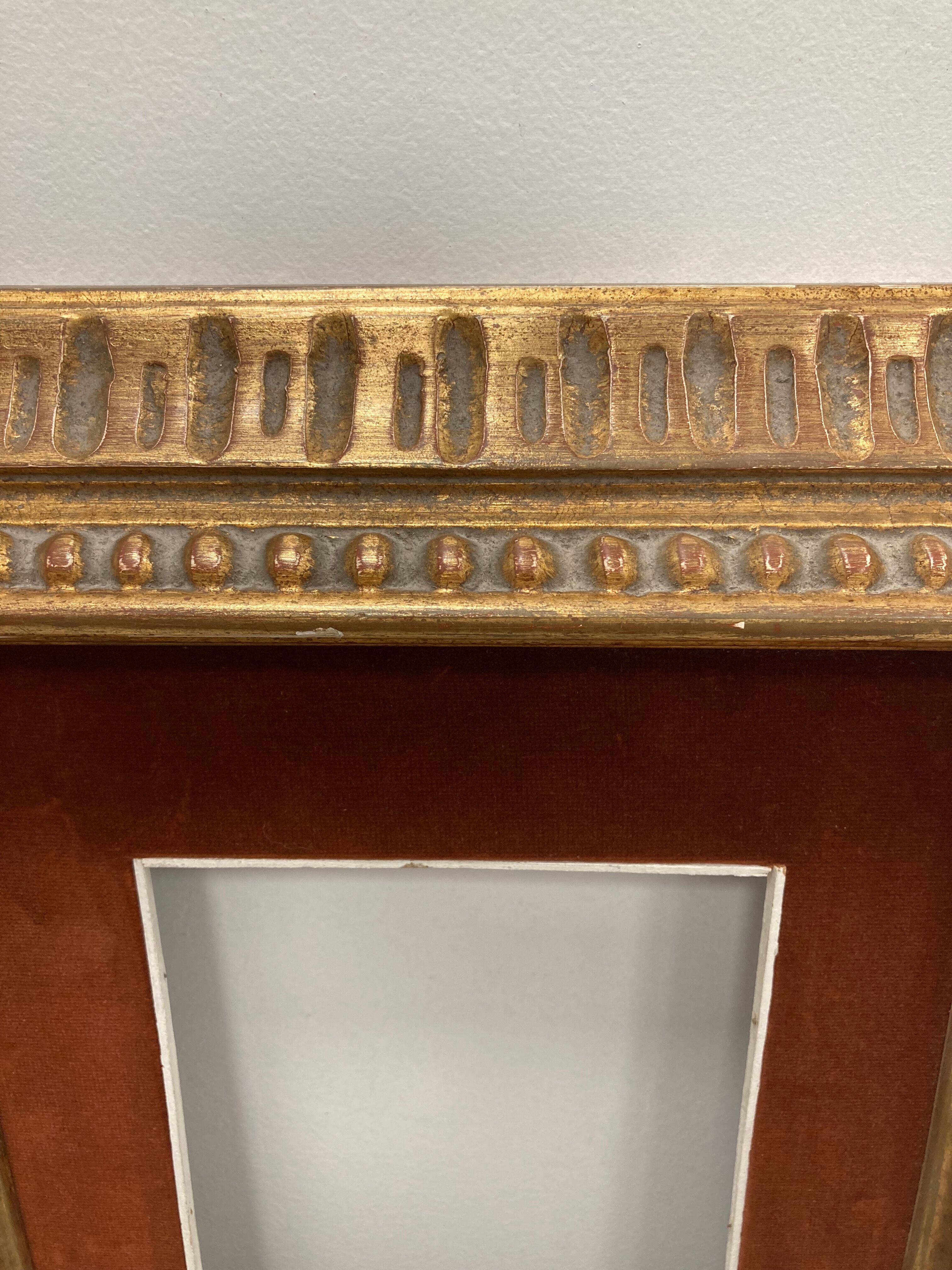 Vintage frame and its Marie-Louise