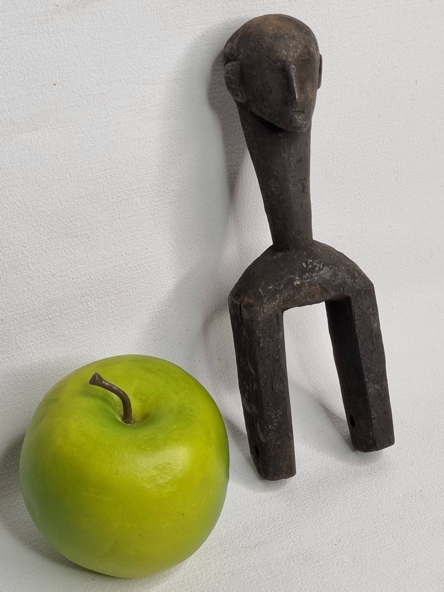 Étrier de poulie de métier à tisser, 21 cm, art tradtionel d'Afrique