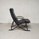 Black leather armchair and canning