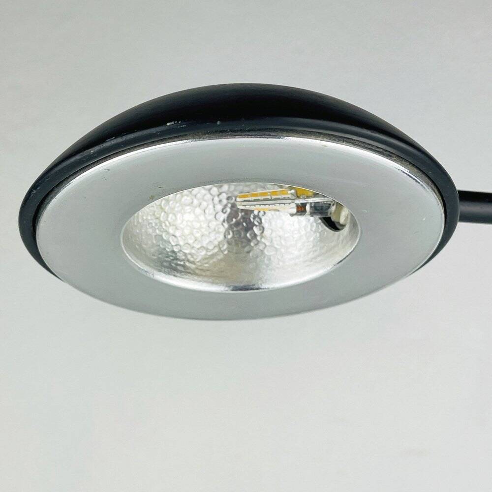 Black Italian desk lamp by C. Zaffaroni Turate, 1980s.