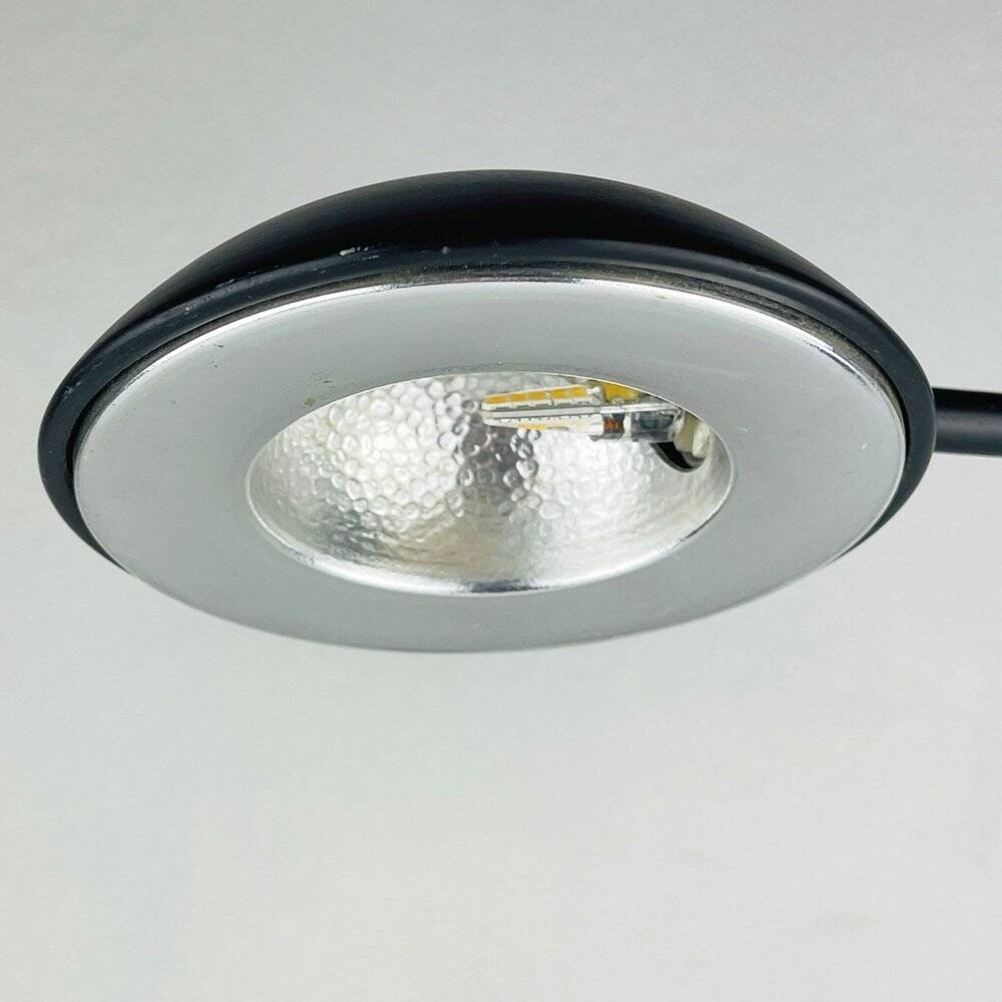 Black Italian desk lamp by C. Zaffaroni Turate, 1980s.