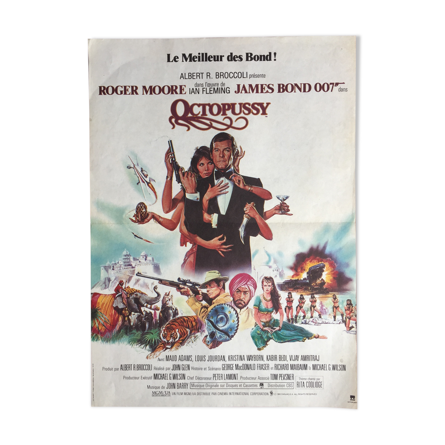 Affiche cinéma "Octopussy" James Bond, 1983