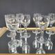 7 antique stemmed glasses made of blown glass – 1930s–1950s