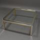 Italian chrome and gold coffee table, 1970s