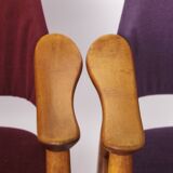 Vintage Lounge Chairs Set of 4, Germany 1960s, Beech Wood, Newly Upholstery