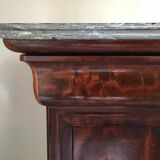 Commode XIXe Louis Philippe marbre sainte anne et noyer