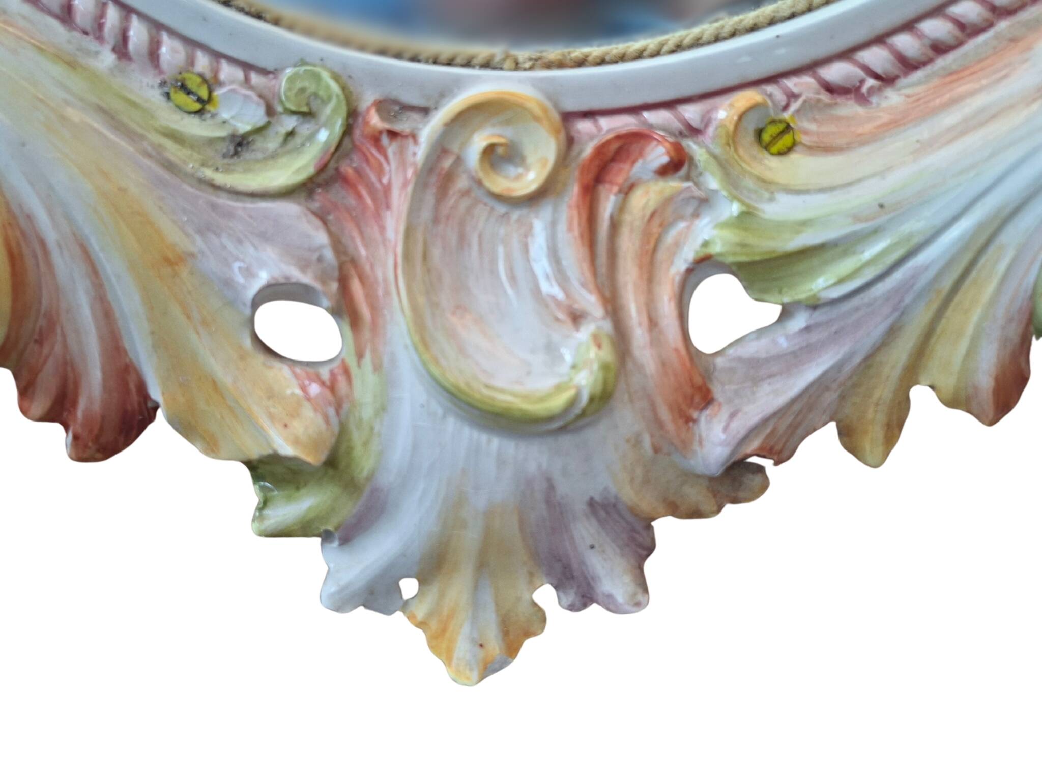 Magnifica Specchiera d’Arte in Ceramica Policroma – Maria Pegoraro per Ricc